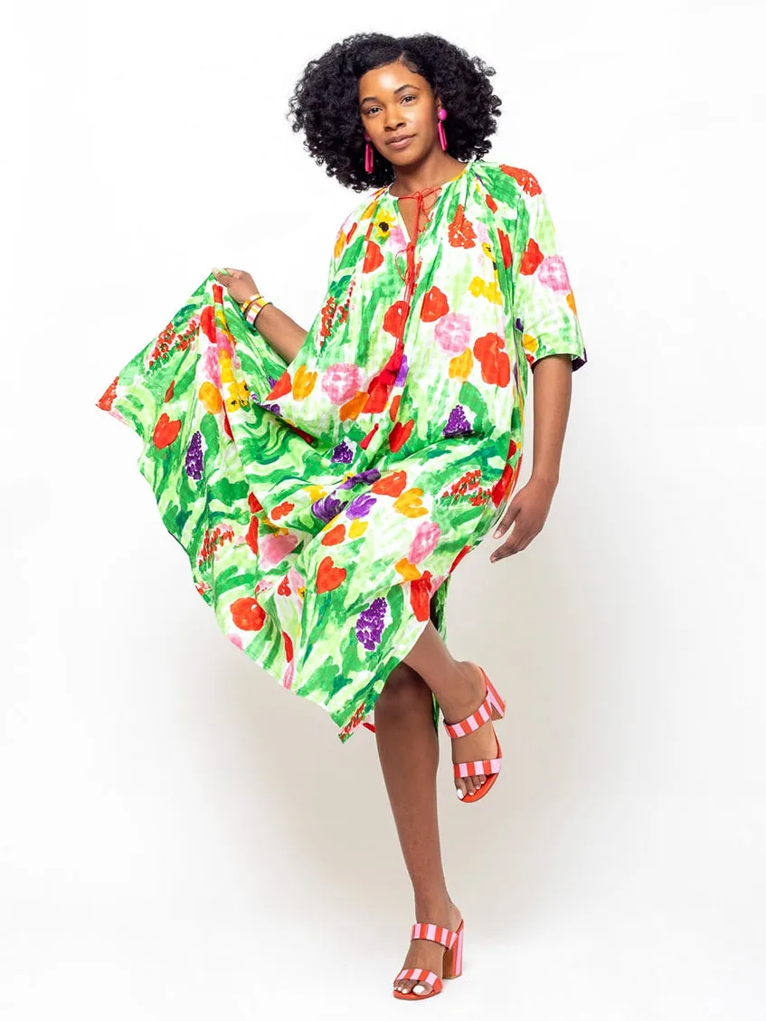 Djellaba Dress - Flower Bed