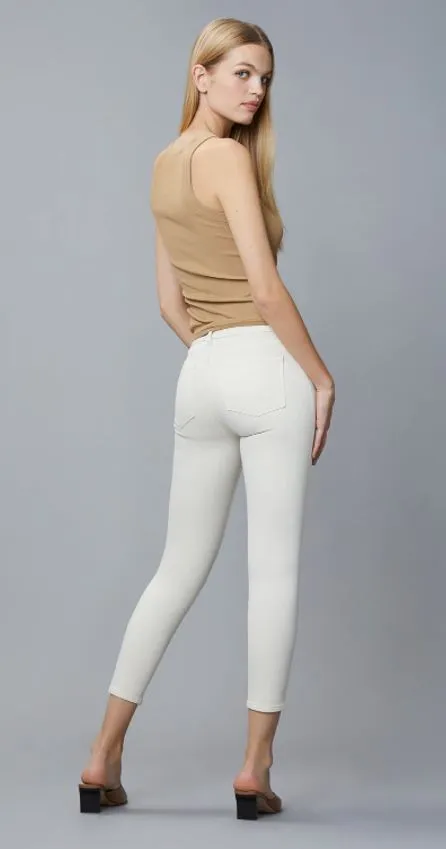 DL1961 Florence Skinny - Mid Rise Instasculpt Crop Vanilla