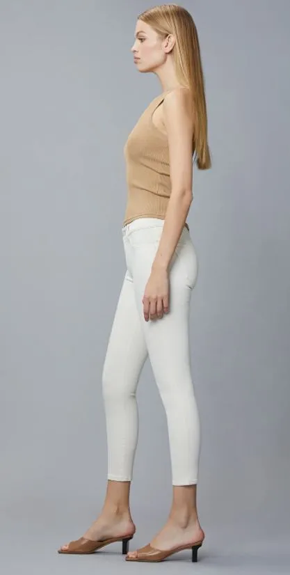 DL1961 Florence Skinny - Mid Rise Instasculpt Crop Vanilla