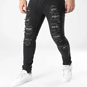 Džínsy Sixth June Ripped Black Bandana Jeans čierne