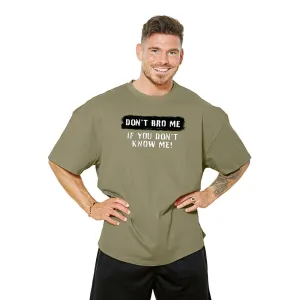 Don't Bro Me Oversize Tee - Washed Green