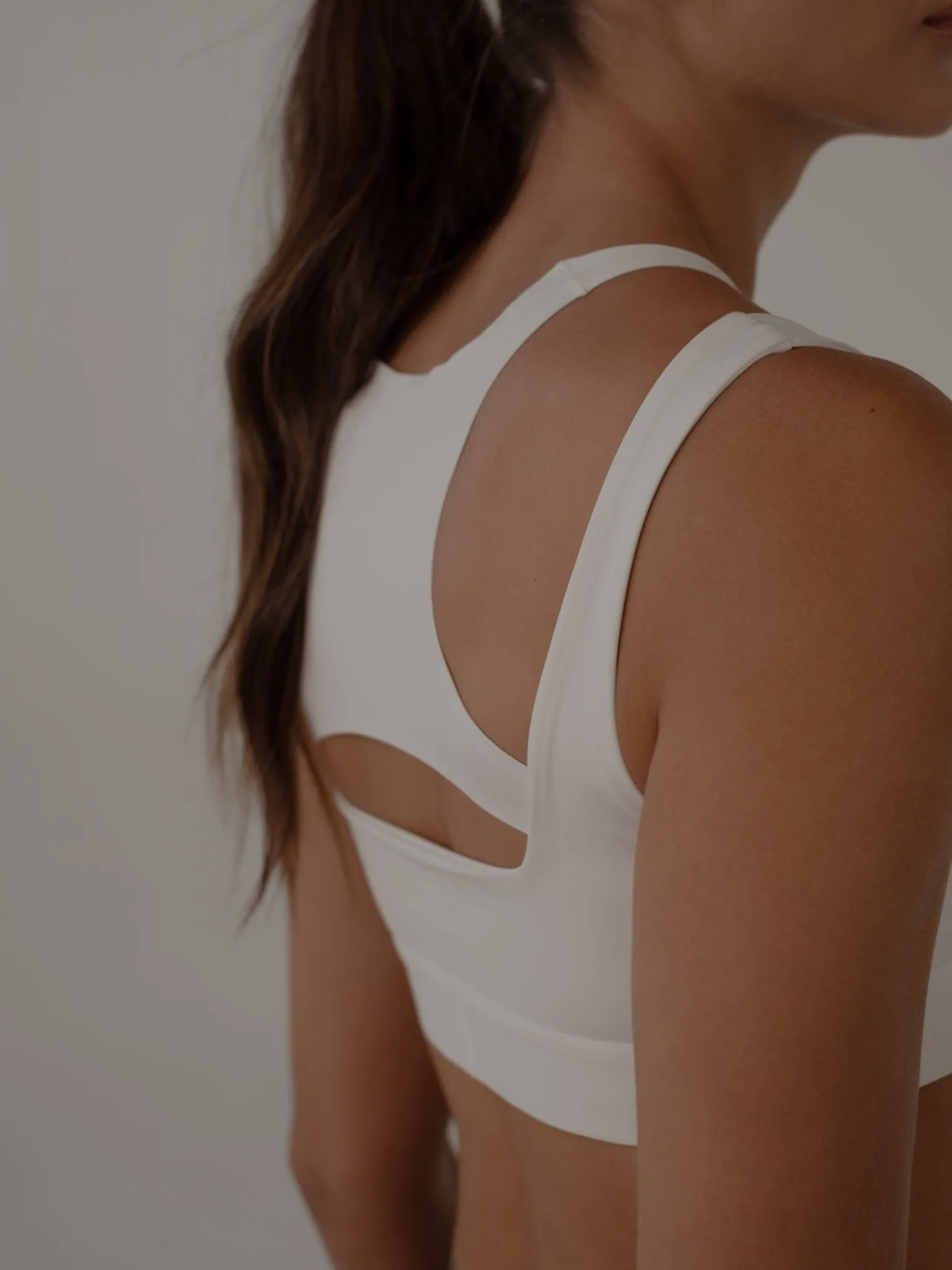 DOUBLE CROSS TOP  - SOFT WHITE