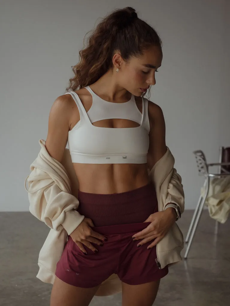 DOUBLE CROSS TOP  - SOFT WHITE