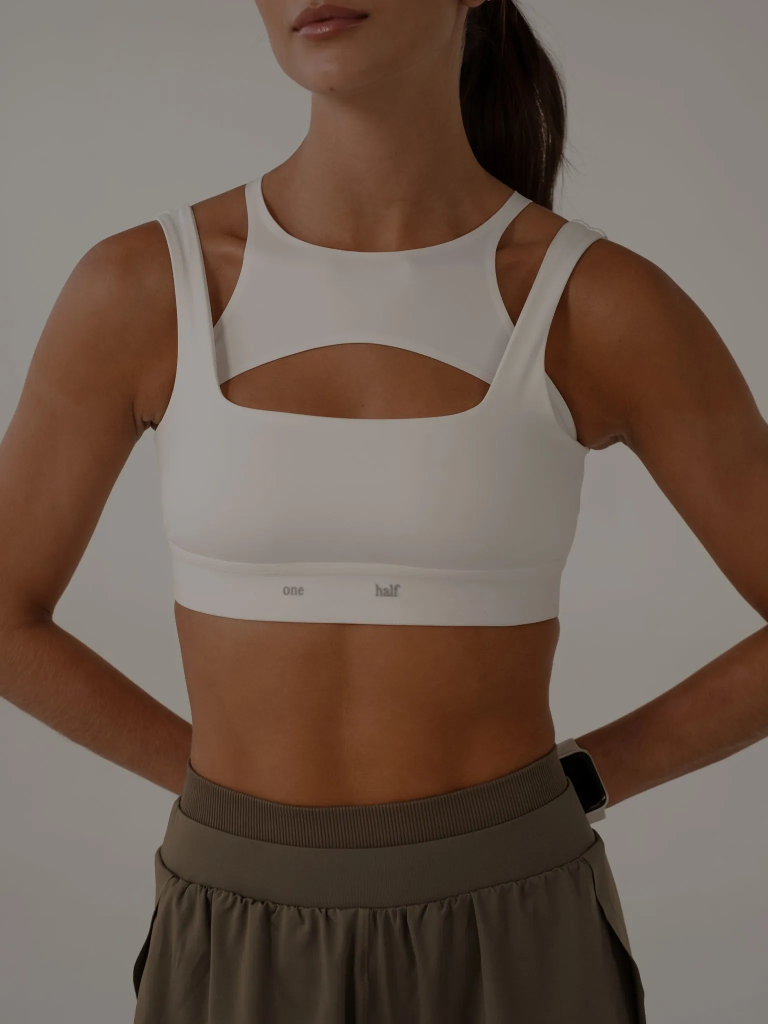 DOUBLE CROSS TOP  - SOFT WHITE