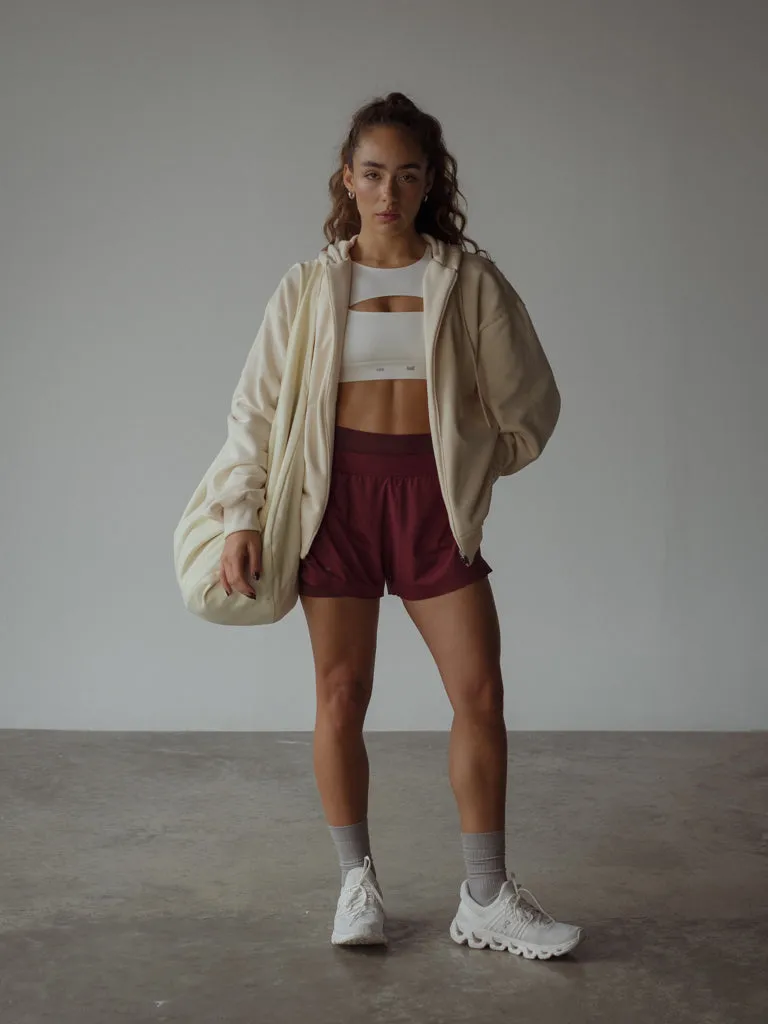 DOUBLE CROSS TOP  - SOFT WHITE