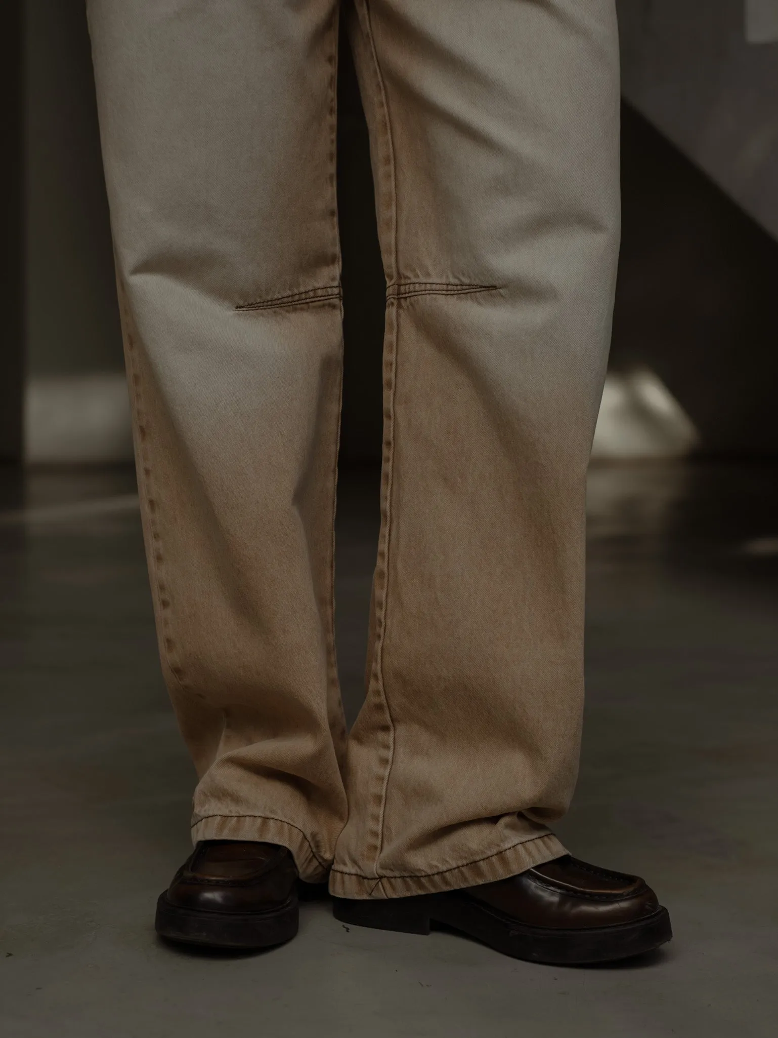 DOUBLE WAISTBAND JEAN  - DUNE SAND
