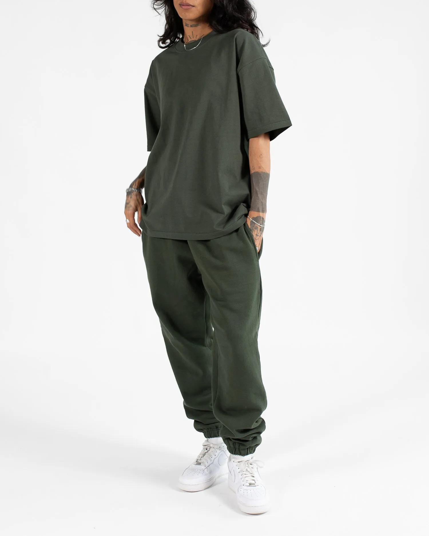 Drop Shoulder T-Shirt - Olive