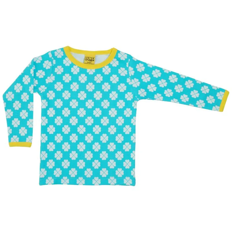 DUNS Sweden Kids Clover Long Sleeve Top - Blue