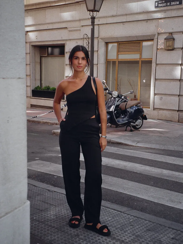 EASY RETRO PANT  - BLACK