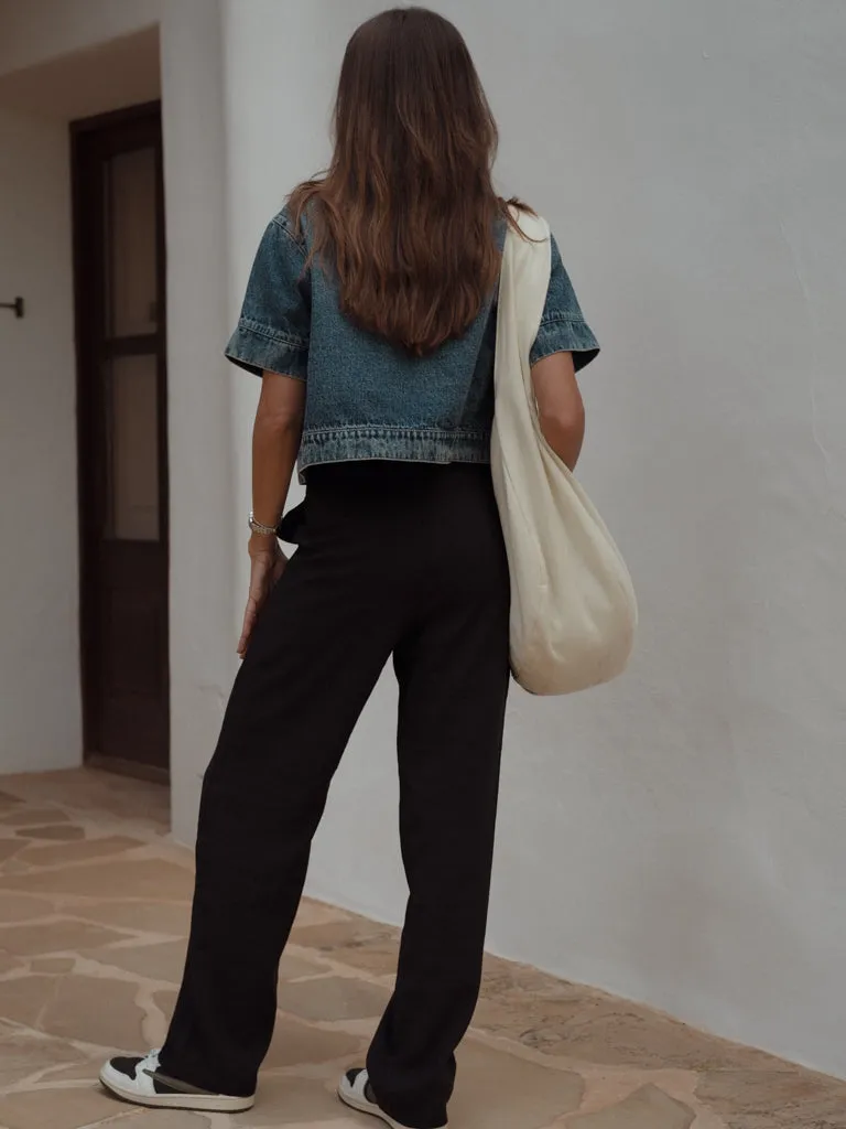 EASY RETRO PANT  - BLACK