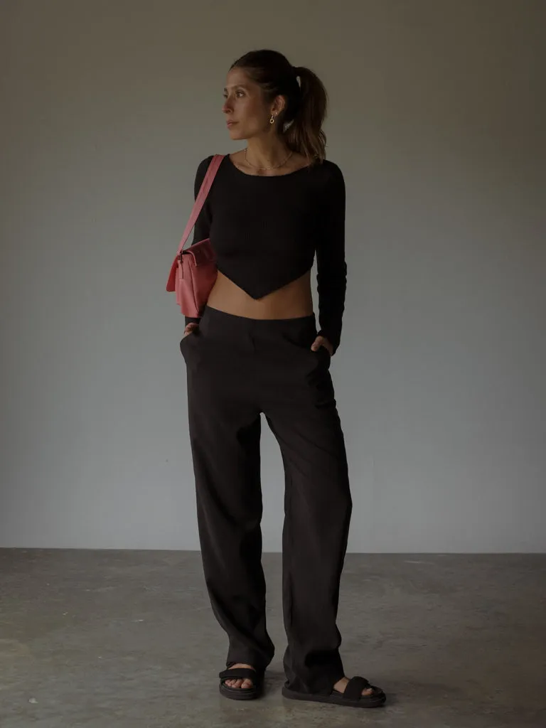 EASY RETRO PANT  - BLACK
