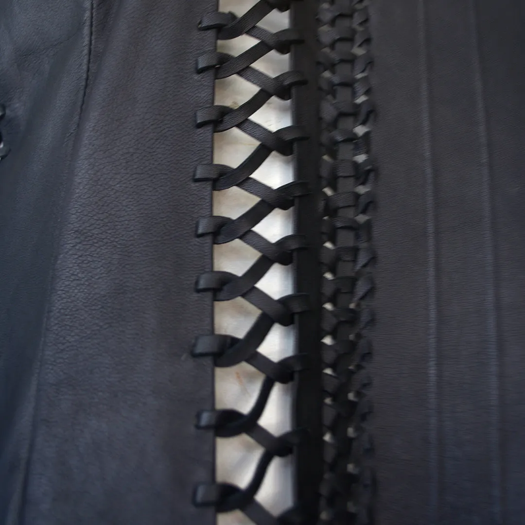 EMPRESS LEXA | BLACK | LEATHER LONG VEST
