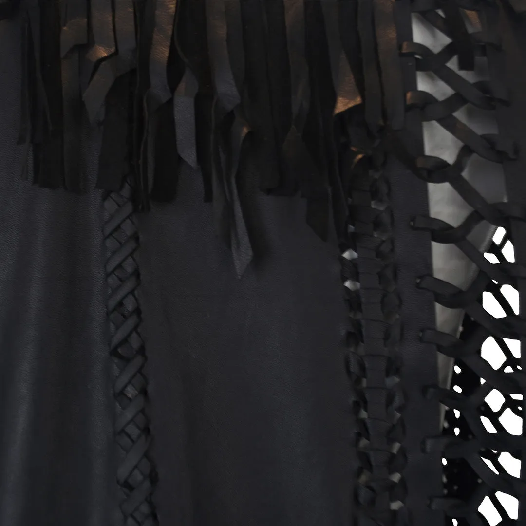 EMPRESS LEXA | BLACK | LEATHER LONG VEST
