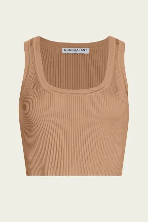 Eve Crop Top in Sand