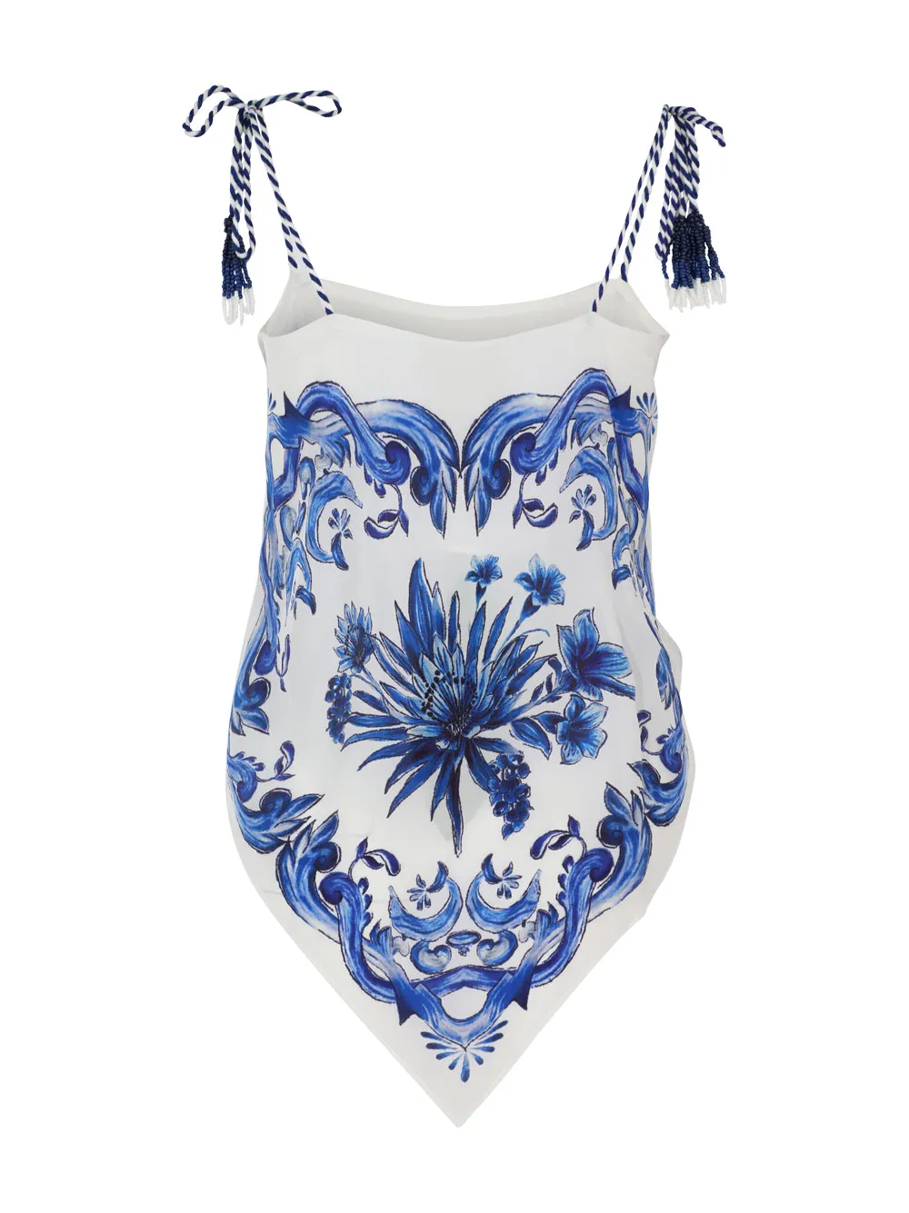 Farm Rio Off-White Garden Tiles Blouse