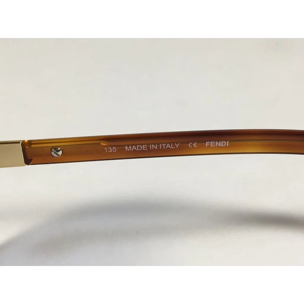 Fendi Runway Sunglasses Oversized Shield Butterfly Blue Lens Havana Frame FS5273 424