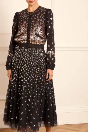Fern Georgette Bomber Jacket