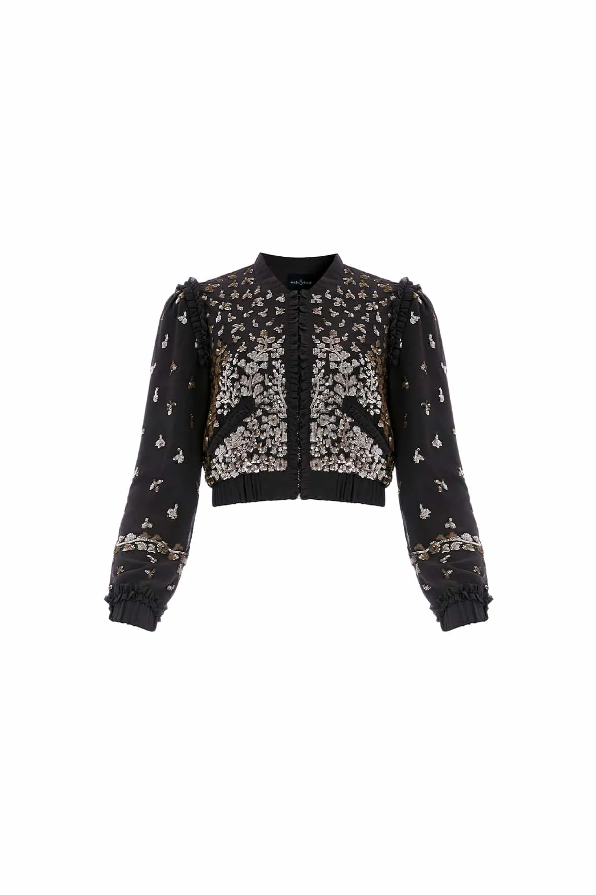 Fern Georgette Bomber Jacket