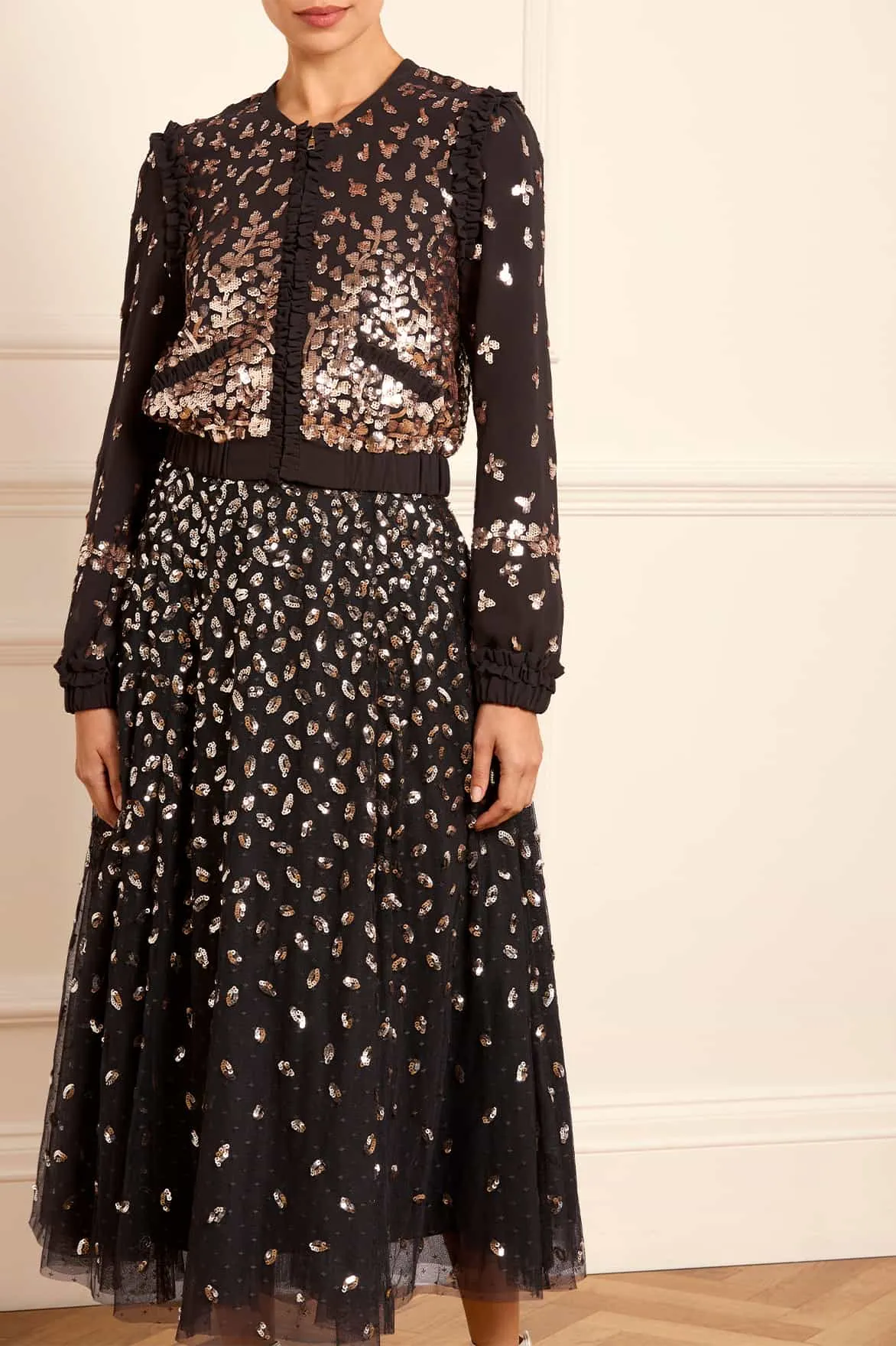 Fern Georgette Bomber Jacket