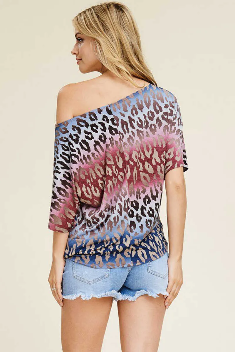 Fierce Fashionette - Off Shoulder Cheetah Top