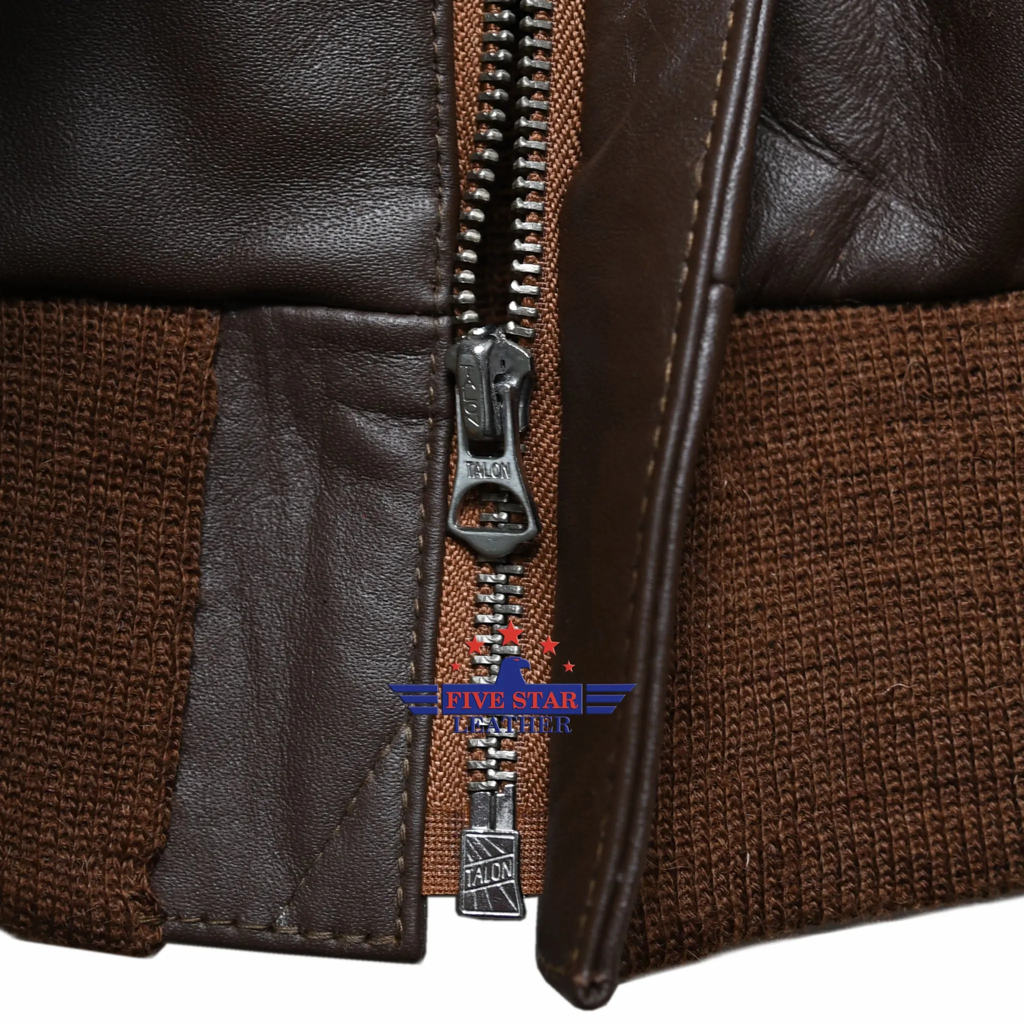 Fivestar Leather Type A2 Cable Rain Coat Co. Contract 23382 Horse Hide Mid Brown Jacket