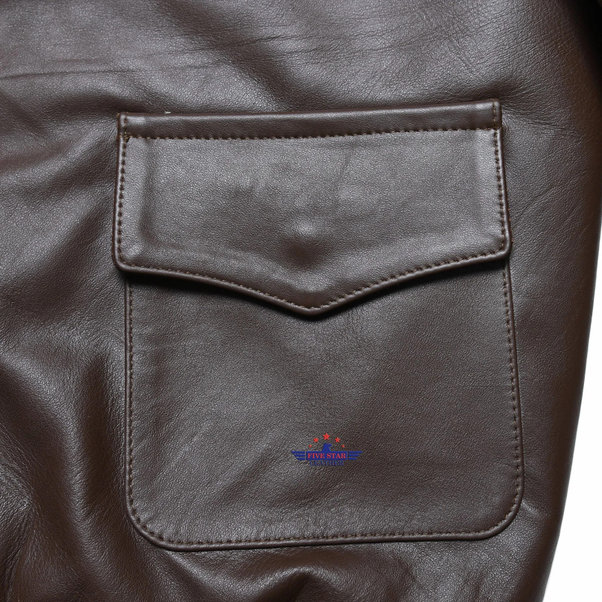 Fivestar Leather Type A2 Cable Rain Coat Co. Contract 23382 Horse Hide Mid Brown Jacket