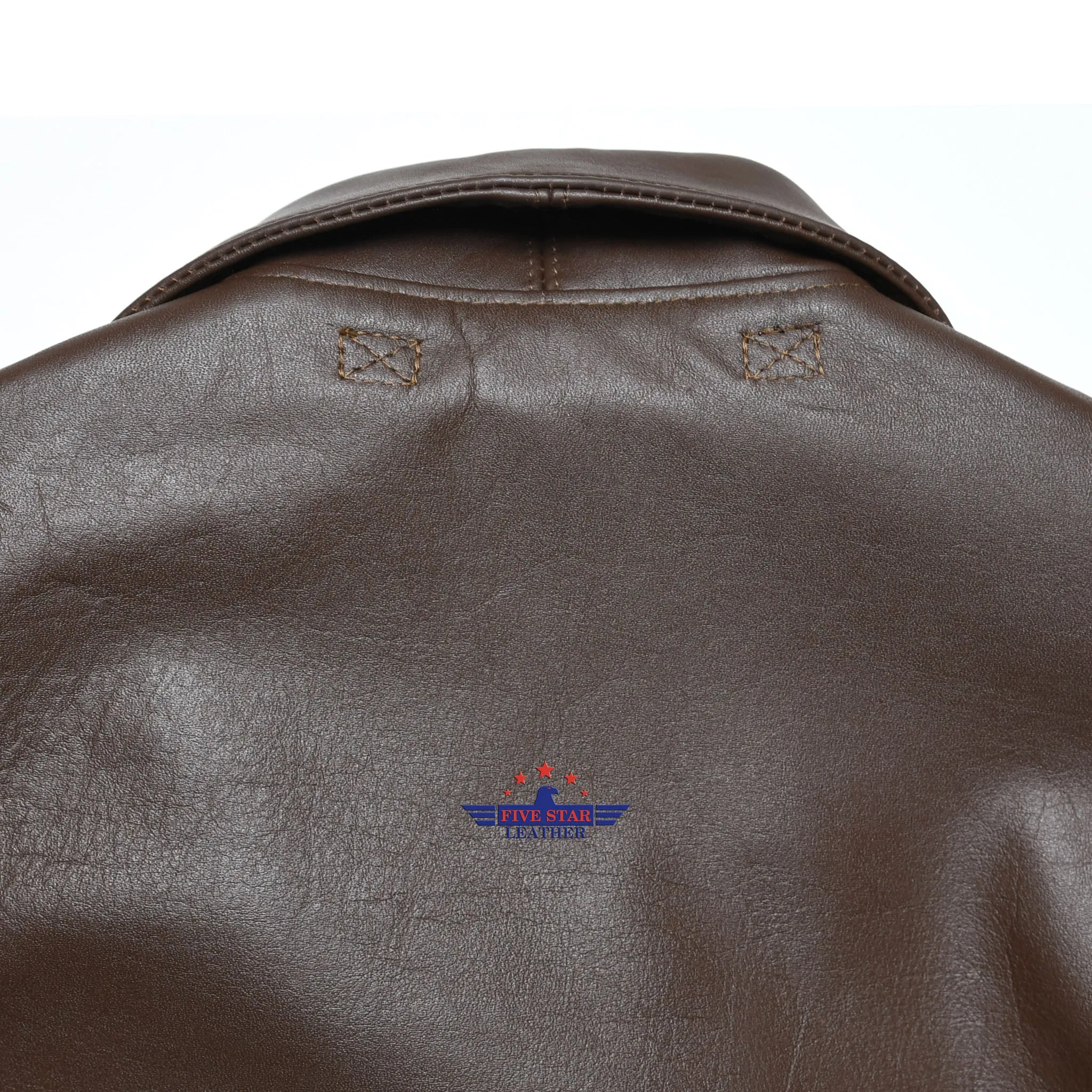 Fivestar Leather Type A2 Cable Rain Coat Co. Contract 23382 Horse Hide Mid Brown Jacket