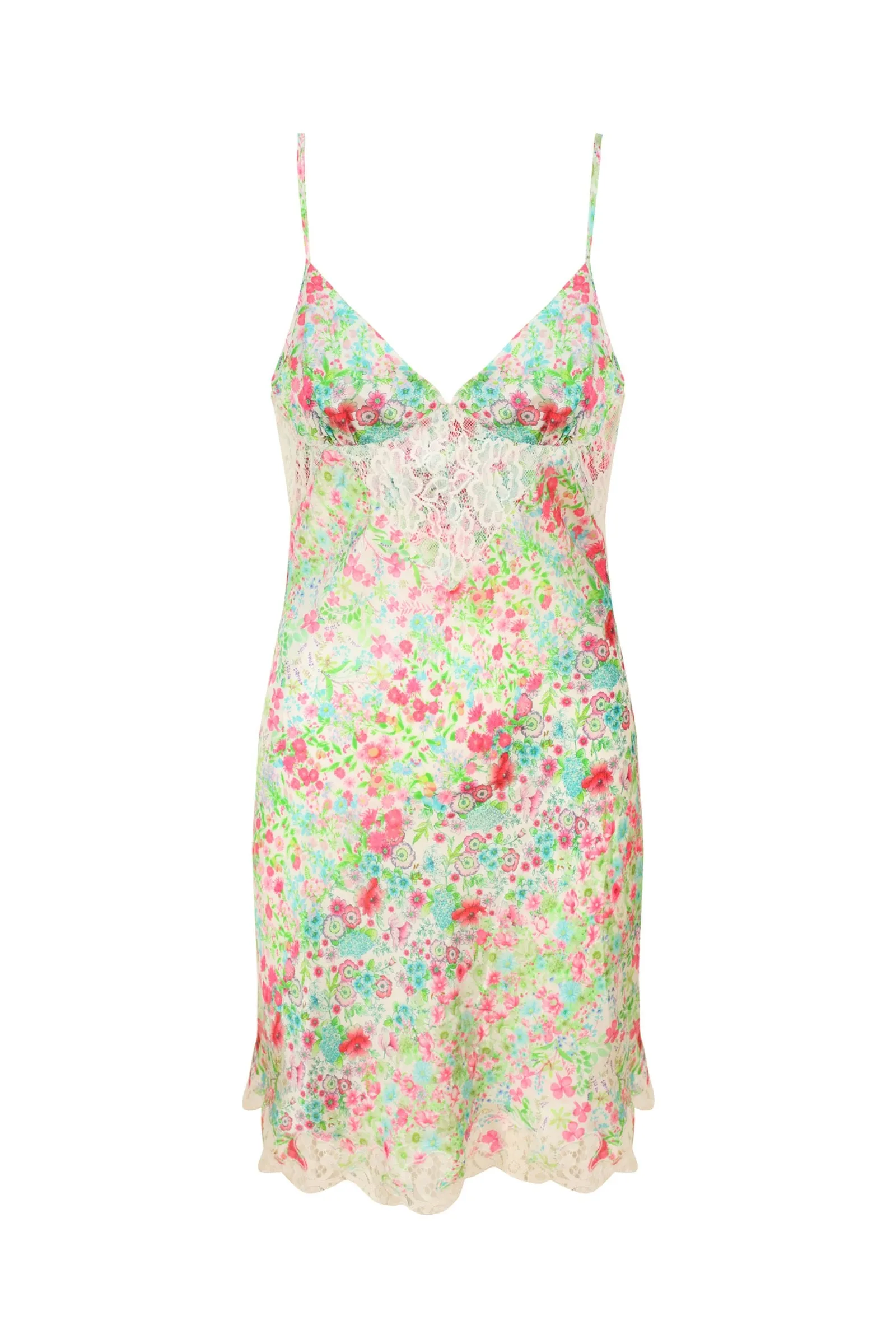 Floral Satin Slip Dress