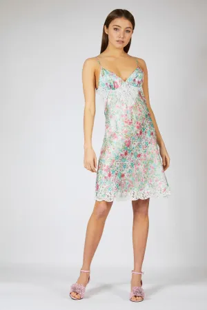 Floral Satin Slip Dress