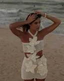 Flower Hollow Vacation Style Dress