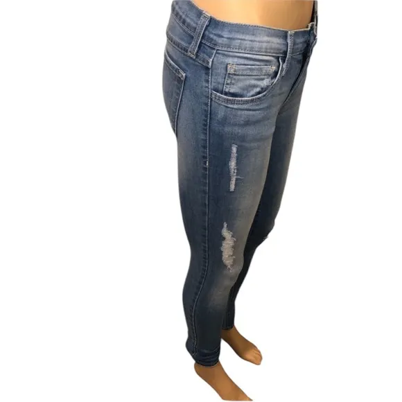 Flying monkey distressed skinny jeans size 25