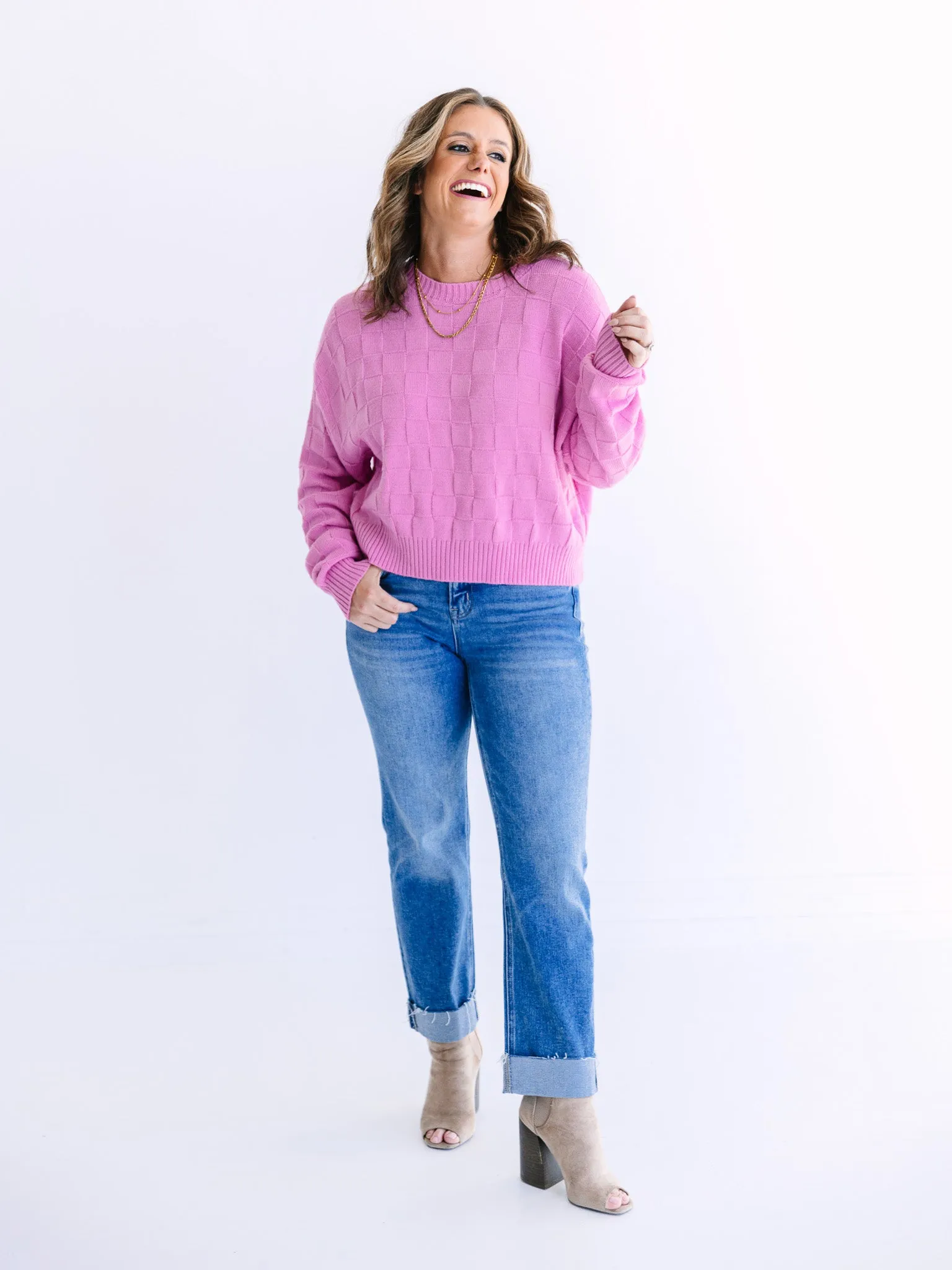 Flying Monkey High Rise Single Cuff Crop Straight