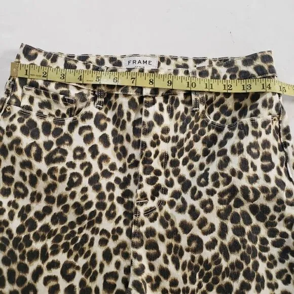 FRAME Denim  Animal Print Skinny Jeans High Rise sz 30