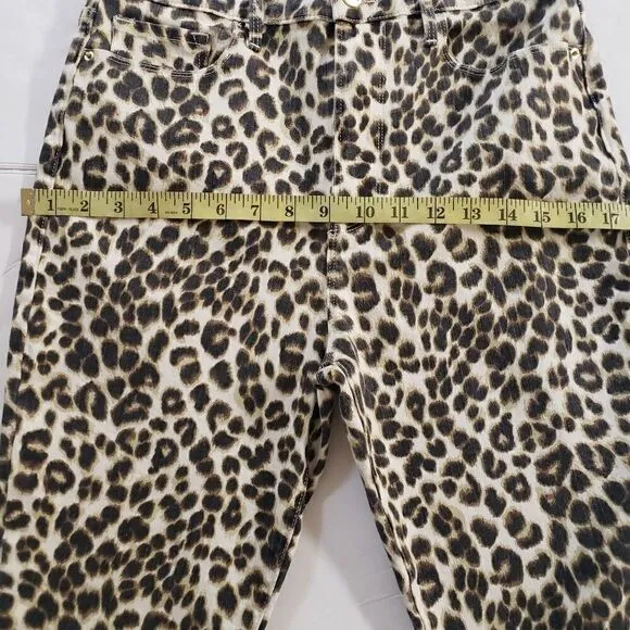 FRAME Denim  Animal Print Skinny Jeans High Rise sz 30