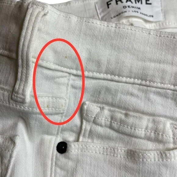 Frame Denim Le Skinny De Jeanne Ripped Jeans In Blanc Jefferson Size 27