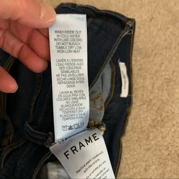 FRAME Le High Skinny Jeans Split Hem Wythe Wash
