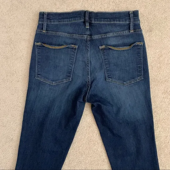 FRAME Le High Skinny Jeans Split Hem Wythe Wash