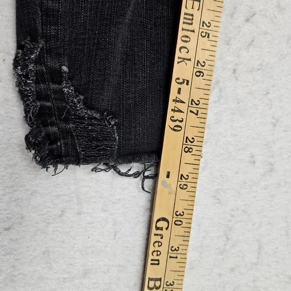 Frame Le High Skinny Jeans Sz 30 Black Denim Minimalist Moto Biker Recycled