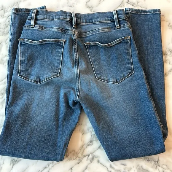 Frame Le High Skinny Ripped Jeans