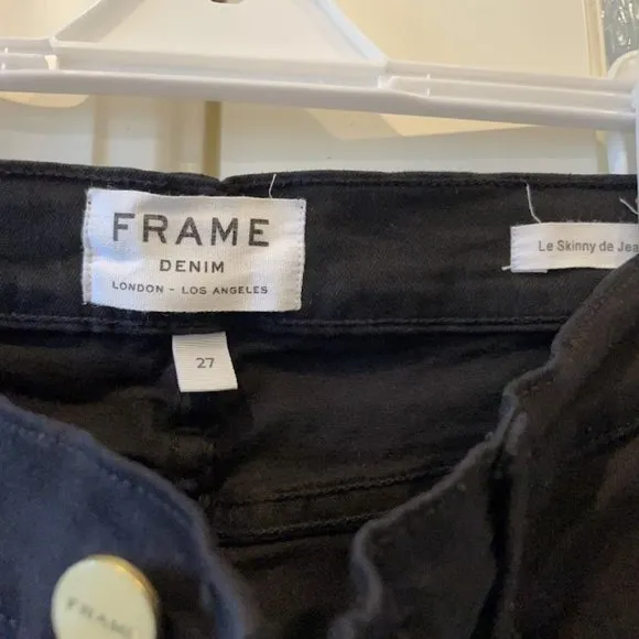 Frame Le Skinny de Jeanne jeans in Film Noire