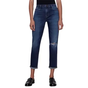 Frame Women Jeans Size 23 Le Garcon Destroyed Denim Mid Rise Skinny Straight New