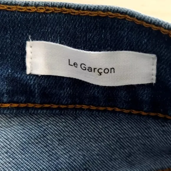 Frame Women Jeans Size 23 Le Garcon Destroyed Denim Mid Rise Skinny Straight New