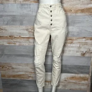 Free People We The Free Sabrina Super Skinny Halo White size 32