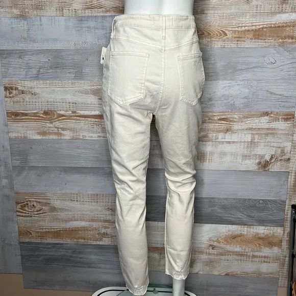 Free People We The Free Sabrina Super Skinny Halo White size 32