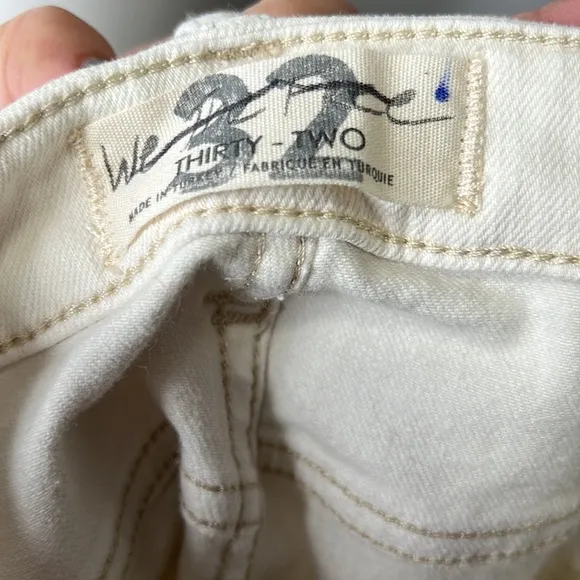 Free People We The Free Sabrina Super Skinny Halo White size 32