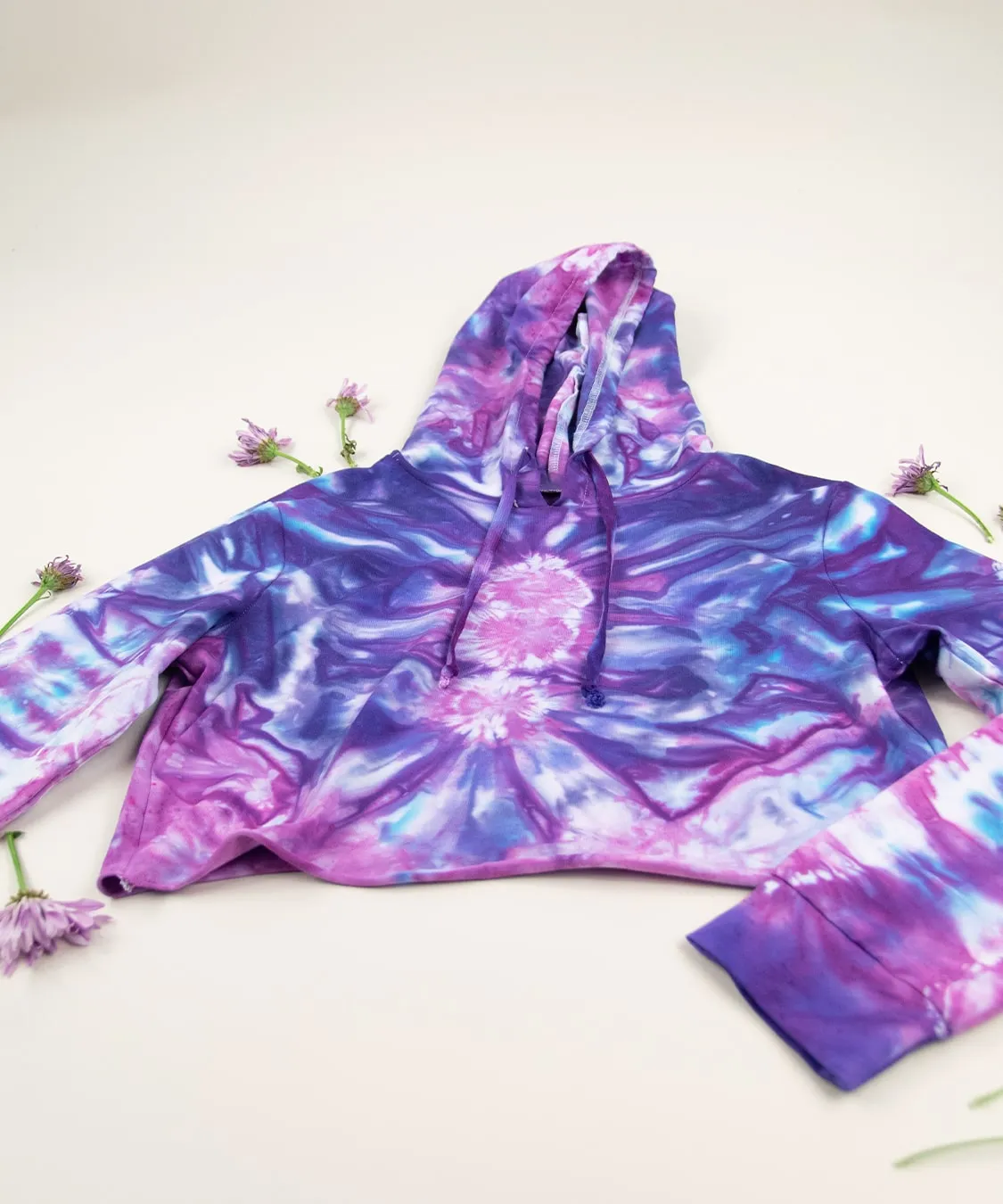 Freya Tie Dye Hoodie Crop Top
