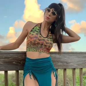 Fuego Fractals Crop Top