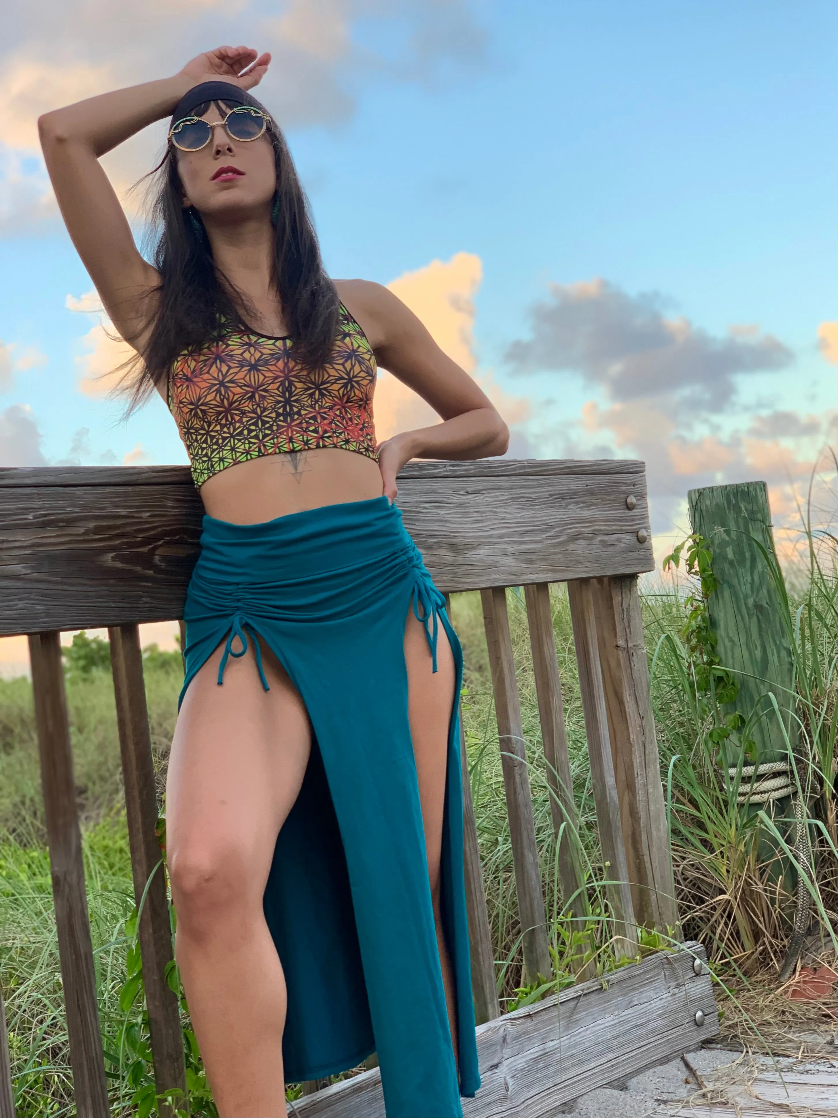 Fuego Fractals Crop Top