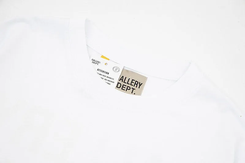 GALLERY DEPT. Paint-splattered Logo-print Cotton-jersey T-shirt