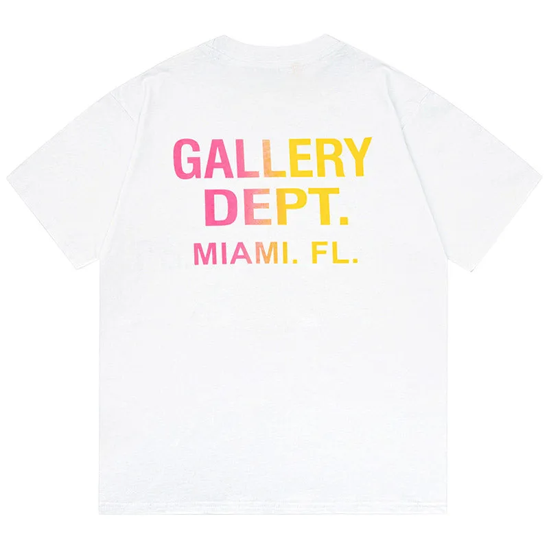 GALLERY DEPT. Paint-splattered Logo-print Cotton-jersey T-shirt